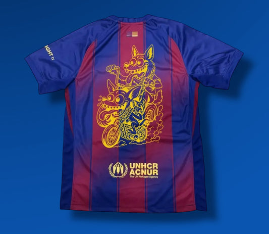 Camiseta FC Barcelona x La Pantera y Lucho RK